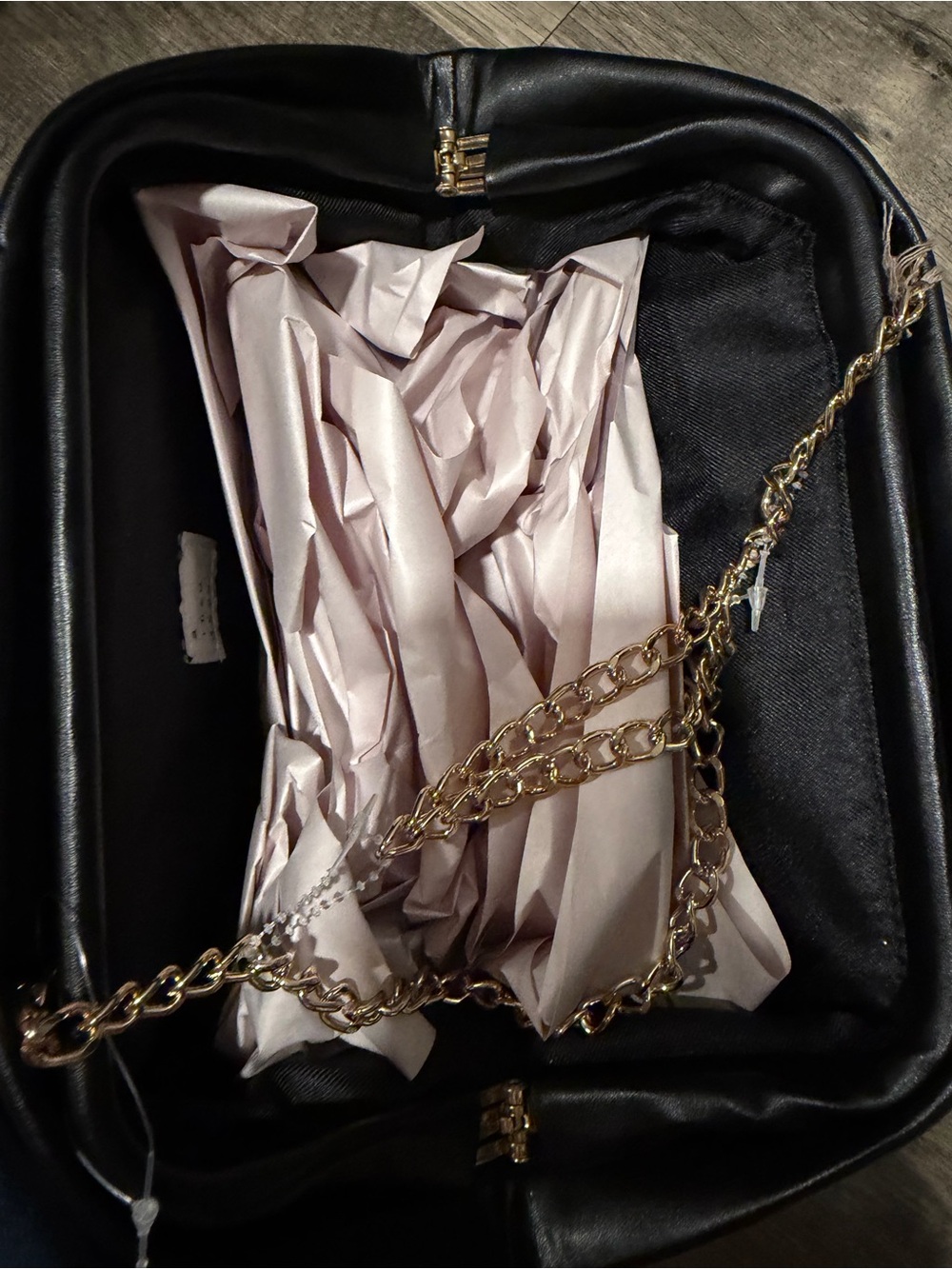 a new day Black Clutch with Gold Stud Accents and Chain Strap - Picture 3 of 4